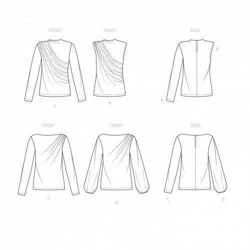 Simplicity Sewing Pattern 9451, Tops for Women, H5 (6-8-10-12-14) - Easy