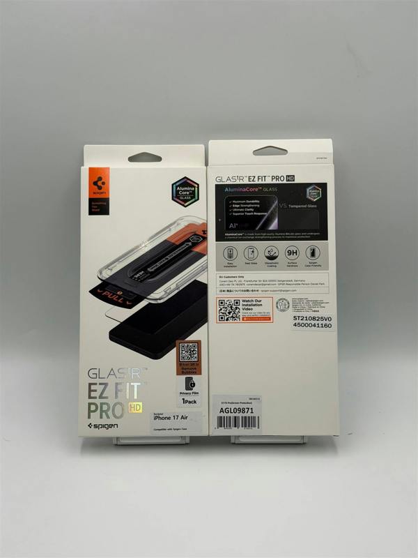 Spigen Glastr EZ Fit Privacy Film Screen Protector for iPhone 17 Air 6.5" Black - AGL09871