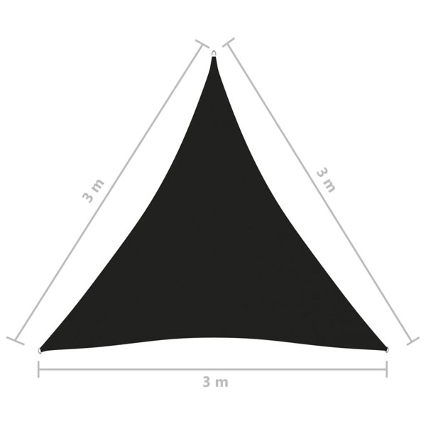 Berkfield Sunshade Sail Oxford Fabric Triangular 3x3x3 m Black