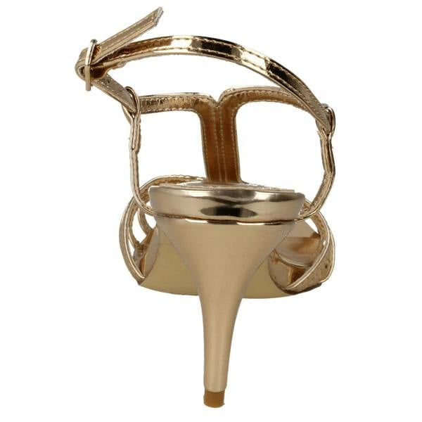 Spot On Ladies Spot On Metallic Strappy Sandals