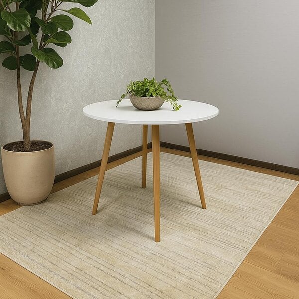 Kosy Koala Round White Dining Table Modern Wooden Kitchen Table Seats 4