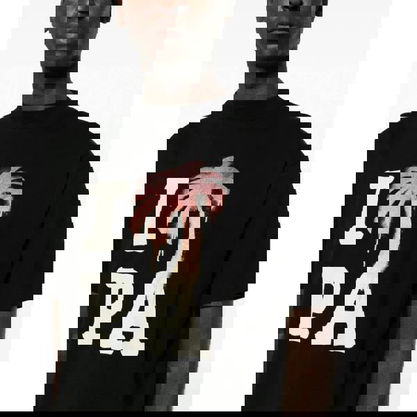 Palm Angels Logo printed I Love PA T-Shirt   in  Black