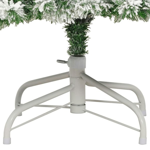 Berkfield Artificial Hinged Christmas Tree with Flocked Snow 180 cm