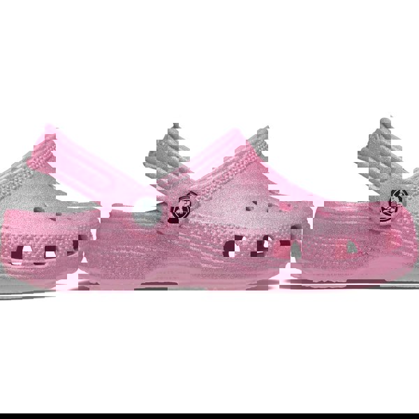 Crocs Classic Glitter Thermoplastic Pink Tweed Glitter Loafers