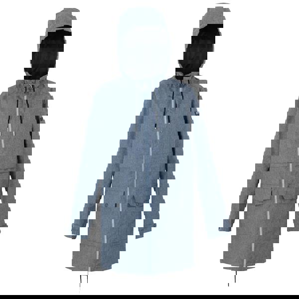 Regatta Womens/Ladies Navaeh Linear Waterproof Jacket - Chambray/Dark Denim