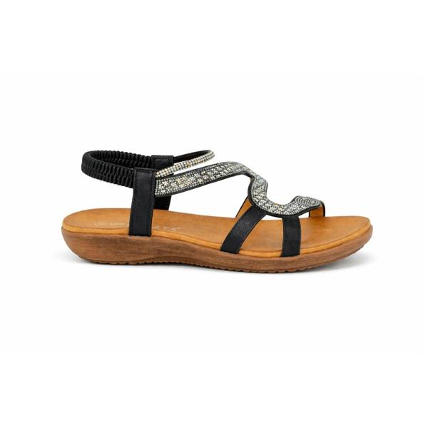 Cipriata Cipriata SERPENT Womens Slingback Sandals Black