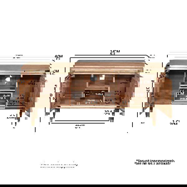 IH Design Alaina Acacia Wood TV unit