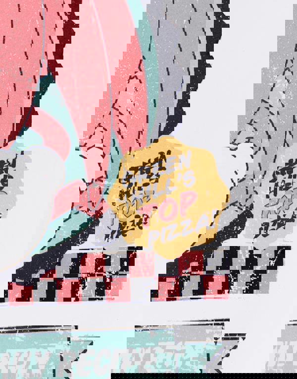 Sonic the Hedgehog Mens White Knuckles Pizza Short Sleeved T-Shirt