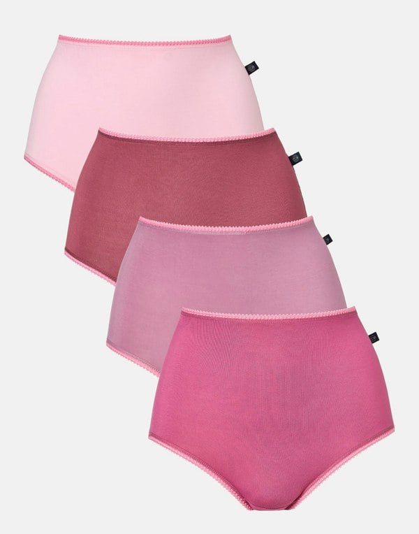 British Boxers Multipack 4 Pairs of Bamboo Full Briefs – Bunch of Roses