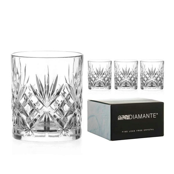 Diamante Chatsworth Crystal Tumblers - Set of 4