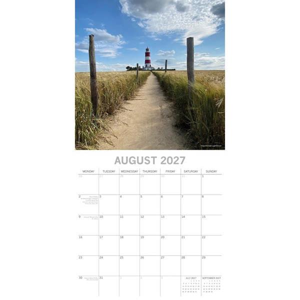 Norfolk Calendar 2027, Wall Calendars, Month To View, Travel, Gift