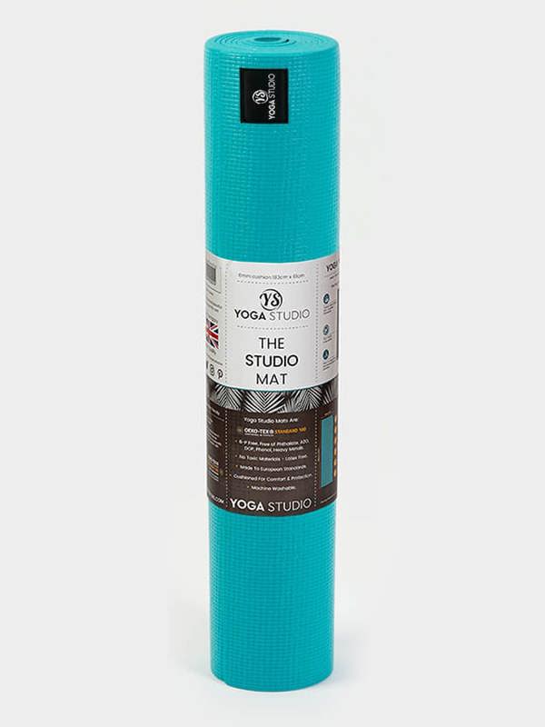 Yoga Studio Personalised Yoga Mat 6mm With Custom Design - Turquoise