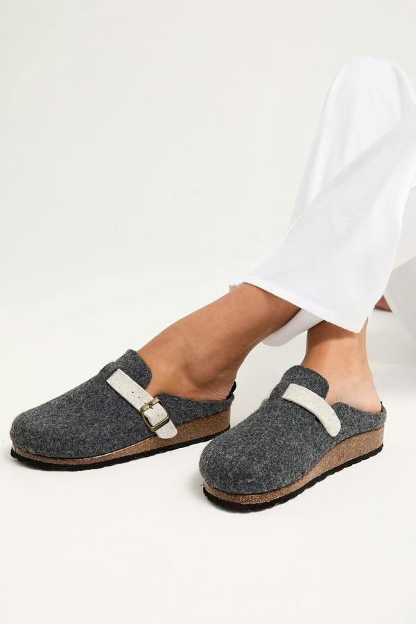 Jordan Mule Slippers in Charcoal - Sleepwear & Loungewear