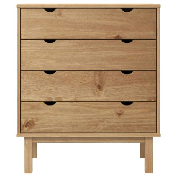 Berkfield Drawer Cabinet OTTA 76.5x39.5x90cm Solid Wood Pine