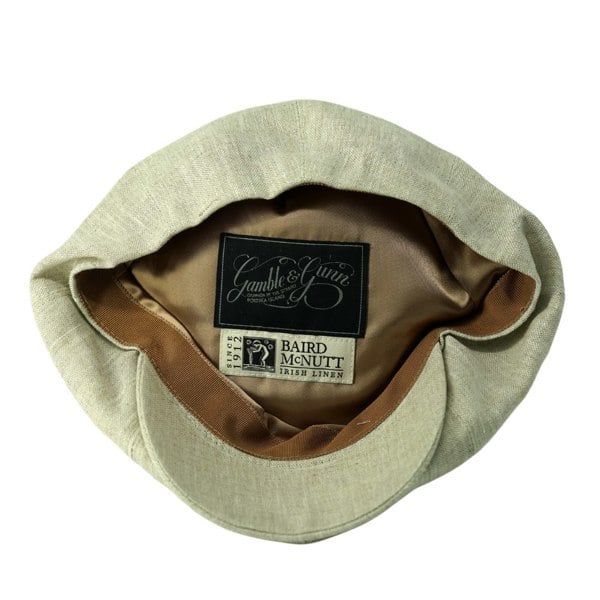 Gamble & Gunn Caddy British Made Baird McNutt Irish Linen Button Top Cap