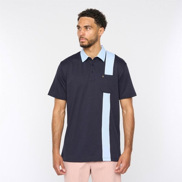 Gabicci G52X17 Mens Short Sleeve Plated Jersey Polo Shirt Gabicci Classic - NAVY