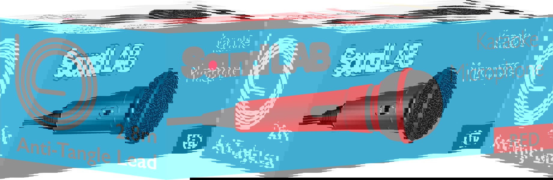 Mr Entertainer Red Dynamic Plastic Microphone