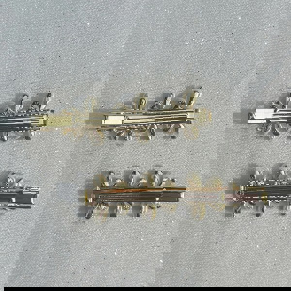 Pearl hair grips, set of 2 gold tone alligator clips, long floral design backing, secure clasp fastening, vintage inspired accessories, decorative hair clips for fine hair, elegant stylish gift for her
