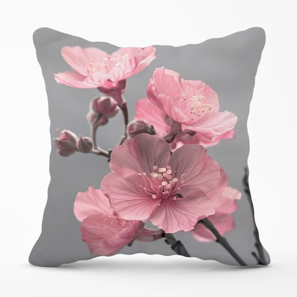 Warren Reed Delicate Pink Flowers Cushions