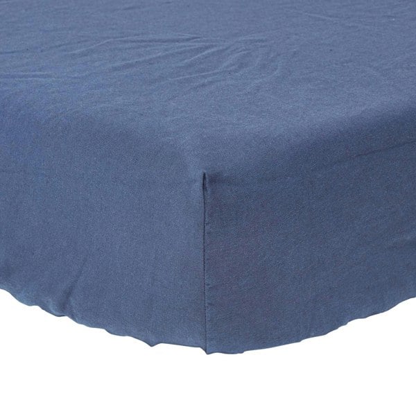HOMESCAPES French Flax Linen Fitted Sheet – 46 cm Extra Deep
