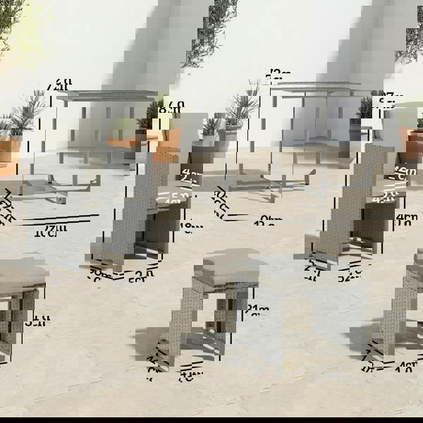 Patio Rattan Dining Set