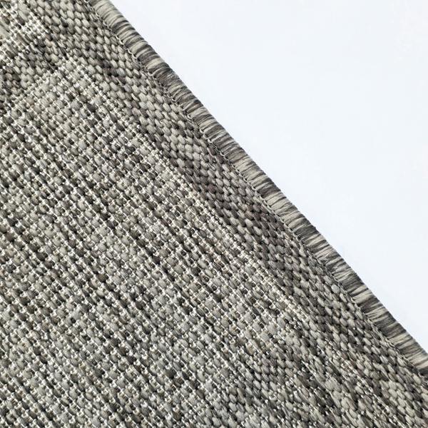 Non-Slip Rug for Kitchen, Dining Room and Hallway, Taupe Brown Flat Weave Sisal Look with Rubber Backing