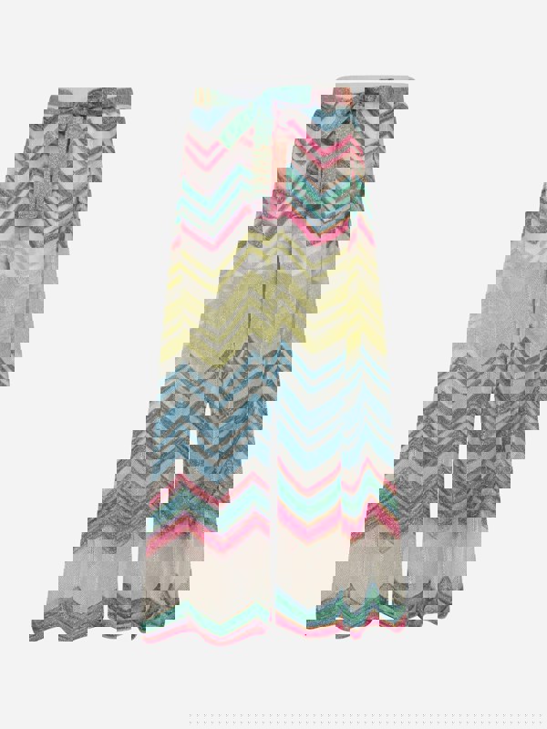 Missoni Girls Zigzag Knit Trousers in Multicolour