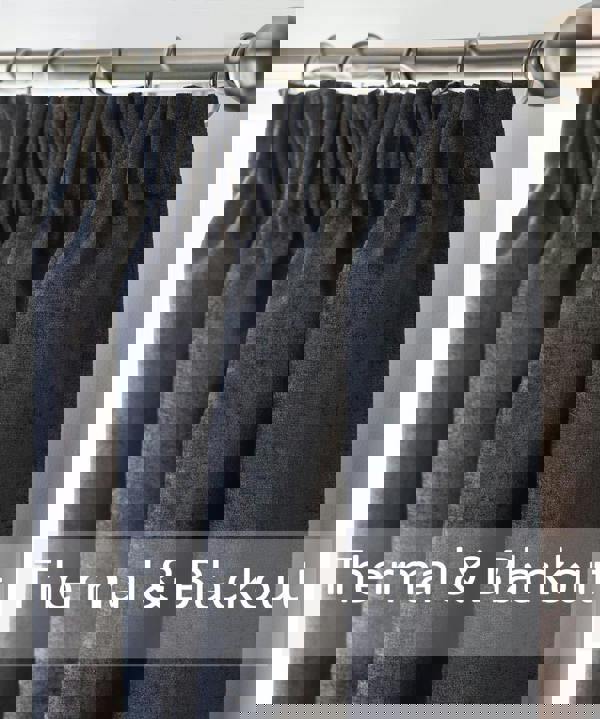 Luxury Living Chenille Blackout Pencil Pleat Top Curtains