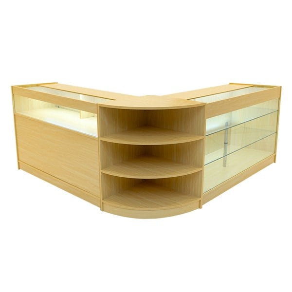 Monstershop Demeter LED Shop Counter Set K1500, B1500 & LM60 - Maple