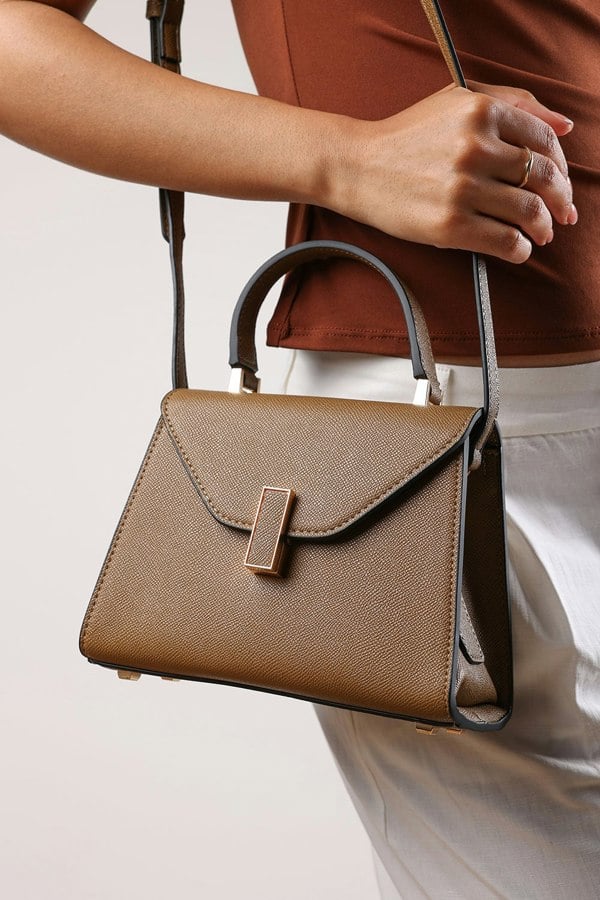 Where's That From Mareas Elegant Top Handle Shoulder Bag In Brown