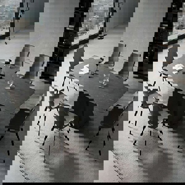 Bontempi Dining Table, Sintered Stone - oak dining table and