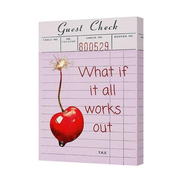 Benjamin Tate Design What If It All Works Out Cherry Bomb Canvas Wall Art