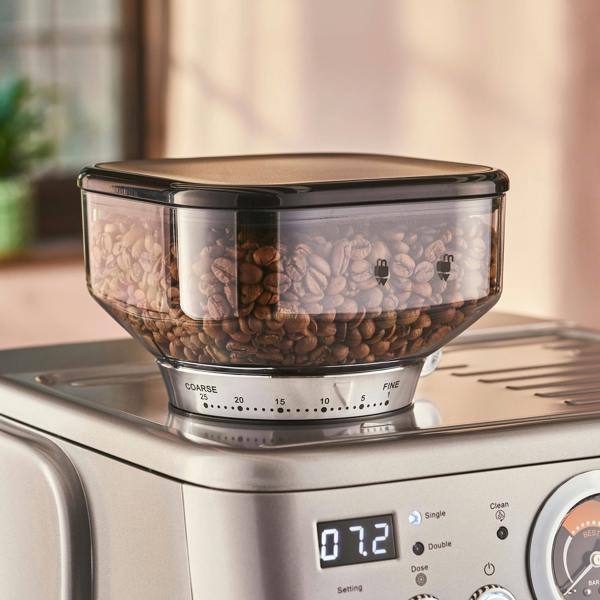 Cooks Professional Bean-to-Cup Espresso Machine | Silver
