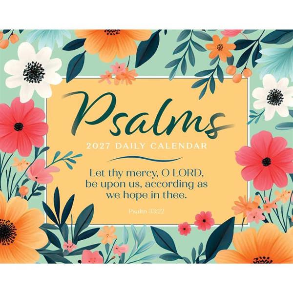 Religion Psalms Desk Calendar 2027, Desk Calendars, Day To View, Lifestyle, Gift