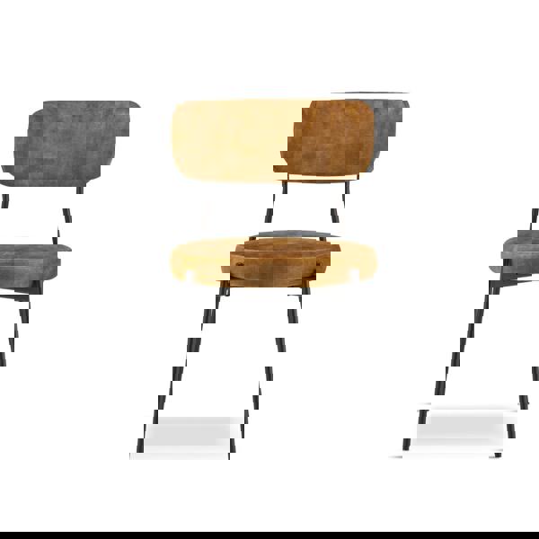 TRL Furniture Arlo Luxe Velvet Dining Chairs – Stackable - Mustard (Set of 2)