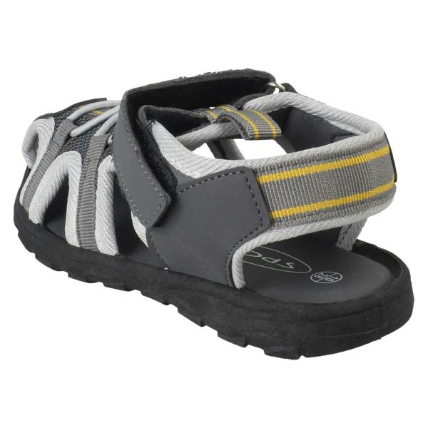 Spot On Boys Spot On Elastic Lace Hook and Loop Strap Casual Sandals N0074