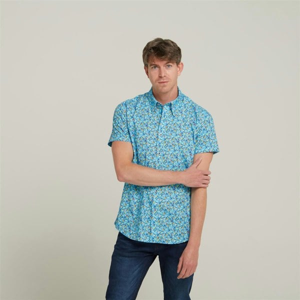 Gabicci V52GW05 Mens Lagoon Woven Print Shirt Gabicci Vintage - THAMES
