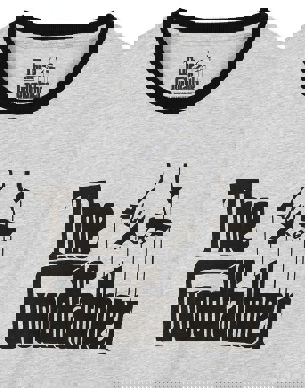 The Godfather Mens Black All-Over Print Bottom Short Sleeve Long Leg Pyjama Set