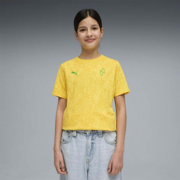 Puma Childrens/Kids Neymar Printed Regular T-Shirt - Yellow - 