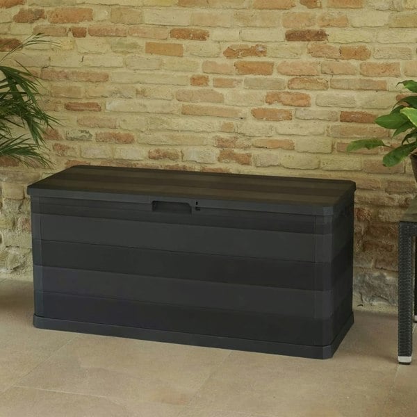 Berkfield Garden Storage Box Black 117x45x56 cm