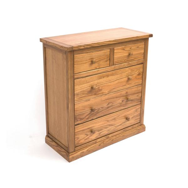 Cabinet Bits Salerno 5 Drawer Chest of Drawers Wood Knob