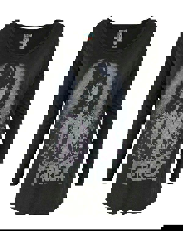 Junk Food Clothing Womens Grey Marc Bolan Long Sleeved T-Shirt