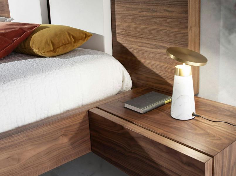 Angel Cerdá Table Lamp in White Marble and Golden Steel 8034