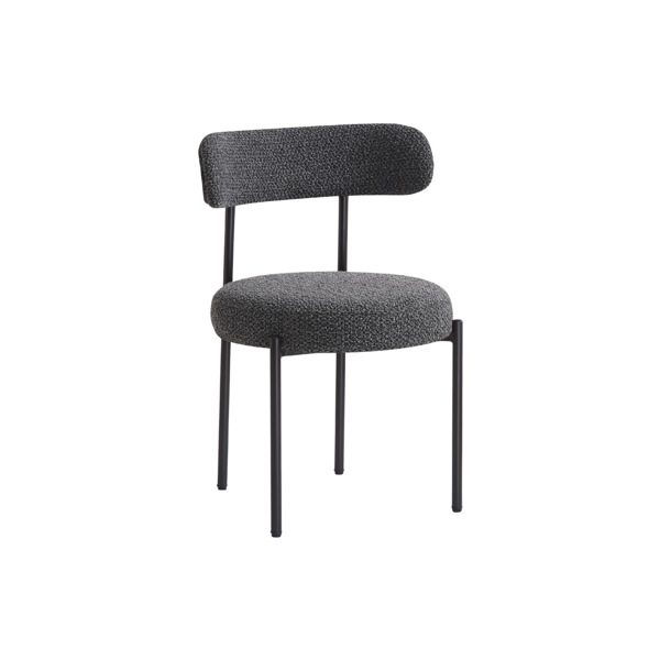 Flora Dining Chair - Charcoal Boucle