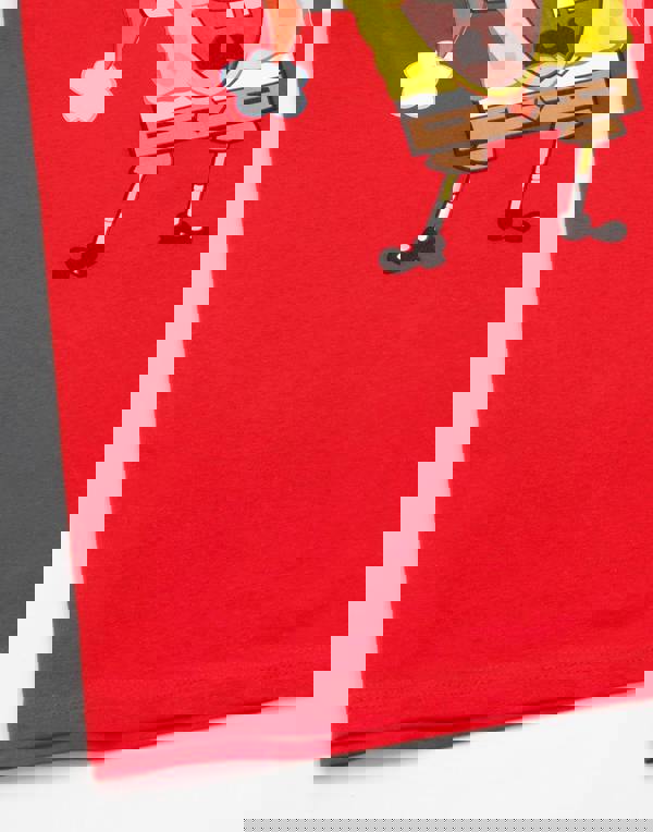 SpongeBob SquarePants Mens Red Character Short Sleeved T-Shirt