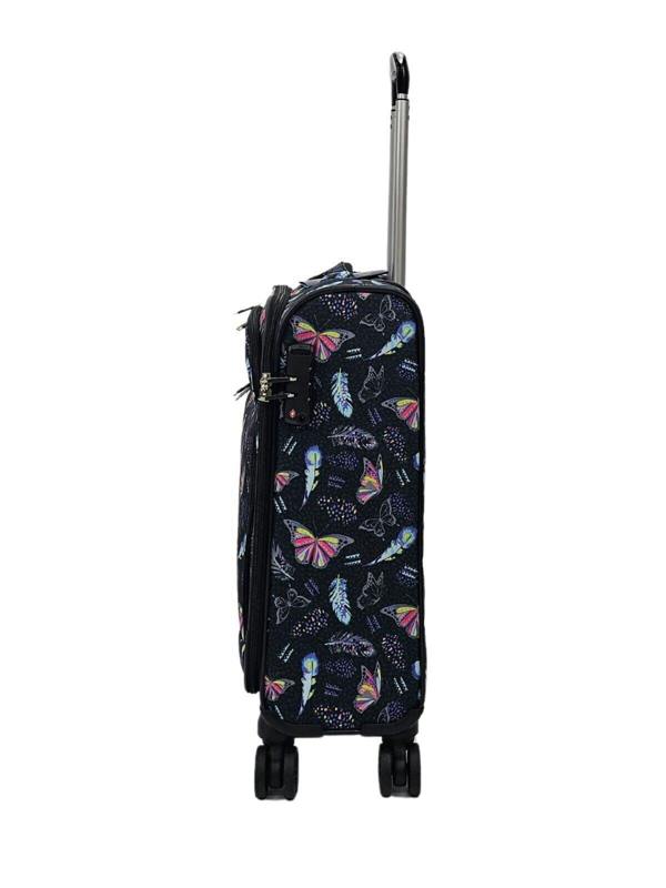 Eagle Luggage Soft Shell Cabin Suitcase 55 x 37 x 20 cm Lightweight Luggage Suitable for Easyjet, Ryanair