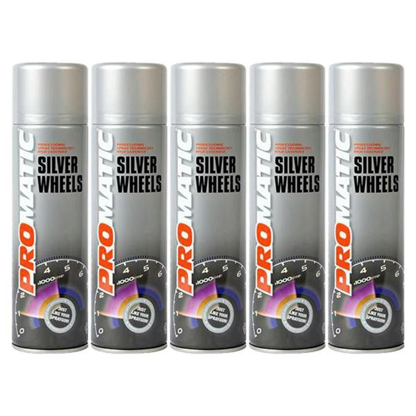 Promatic 5X Promatic Wheel Silver Spray Paint 500ml