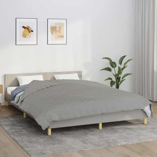 Berkfield Weighted Blanket Grey 220x235 cm King 15 kg Fabric