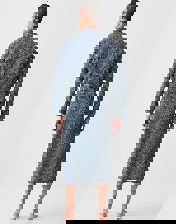 British Boxers Men's Crisp Cotton Dressing Gown – Geometric Moorland