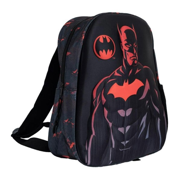 Batman Childrens/Kids Logo Backpack - Black/Red